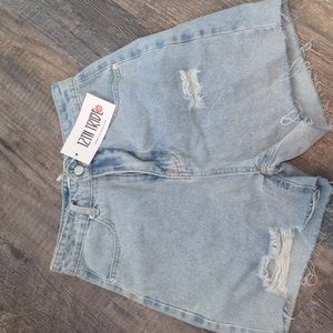 Frayed 12th tribe denim shorts size Medium